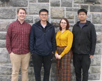 Photo of the four graduate students who won the Graduate School Doctoral Assistantship for Spring 2020