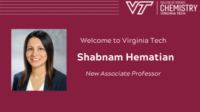 Shabnam Hematian Welcome graphic, including her portrait, details of education, and Honors & Awards.