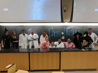 Photo of the Chemistry Club from Halloween 2017
